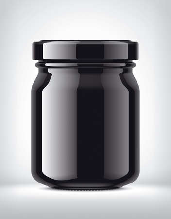 Black Jar on Background.の写真素材