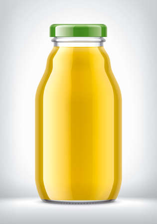 Glass Bottle with Juice.の写真素材