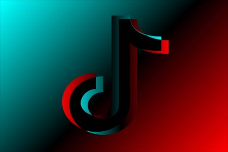 Music note in trendy flat style design.  Vector illustrationのイラスト素材