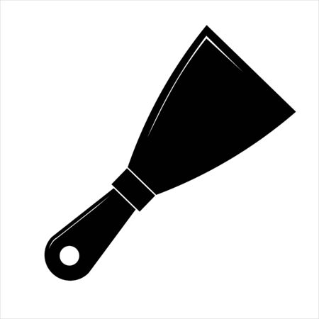 Putty knife flat icon, build and repair, spatula sign vector graphics.  Simple illustration of wide spatula vector icon for web. EPS 10のイラスト素材