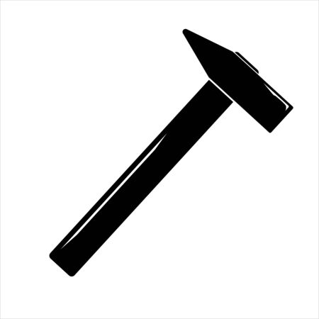 Flat illustration of simple hammer.のイラスト素材