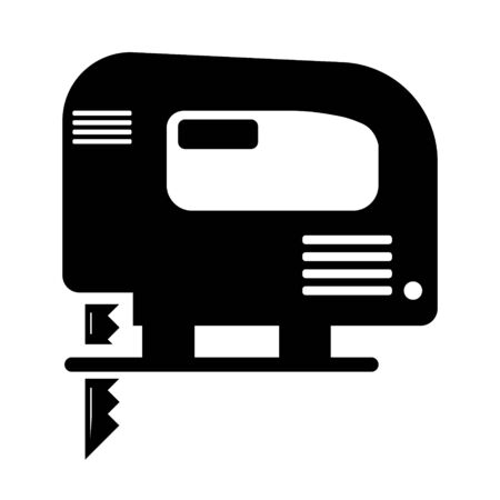 Electric hand jigsaw icon on white background. EPS 10のイラスト素材