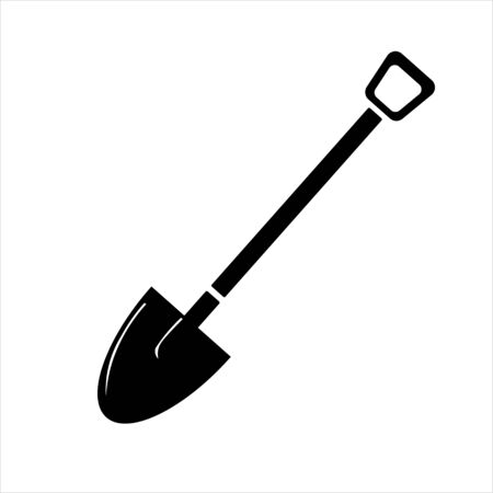 Shovel icon Vector Illustration on the white background.のイラスト素材