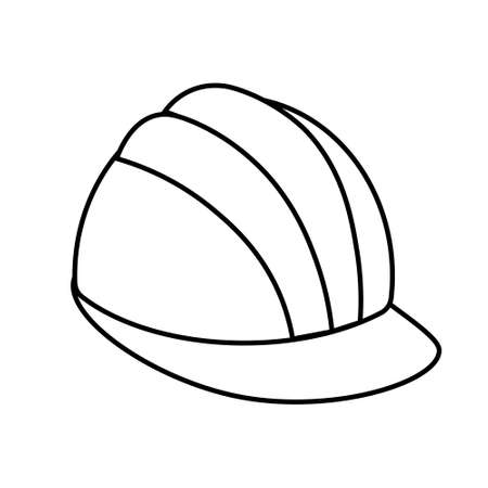 Construction safety work helmet line style icon. EPS 10のイラスト素材
