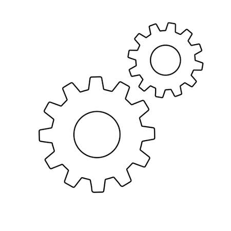 Gears sign simple icon on background. icon of work tools. EPS 10のイラスト素材
