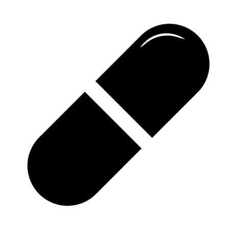 Pill icon in trendy flat style isolated. Pill icon page symbol for your web site design. Pill icon logo, app, UIのイラスト素材