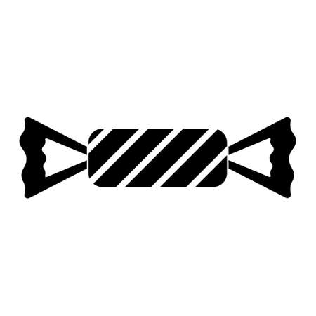 Simple illustration of sweet wrapped candy for halloween day. Flat styleのイラスト素材