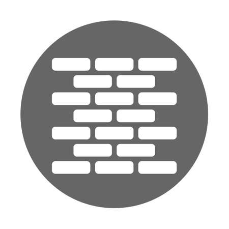 Simple illustration of brick wall in trendy design style. Flat styleのイラスト素材