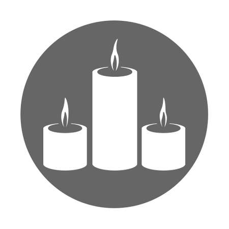 Simple illustration of candle icon Concept for Halloween day. Flat styleのイラスト素材