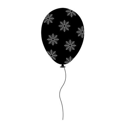 Simple illustration of Christmas balloon Concept for Christmas holiday. Flat styleのイラスト素材