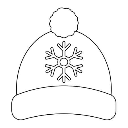 Simple illustration of Santa Claus Christmas hat icon. Flat styleのイラスト素材