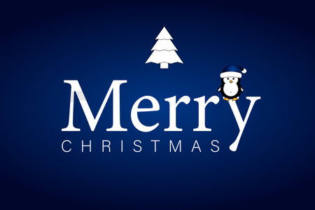 Merry Christmas and Happy New Year Lettering design. Greeting card, banner and posterのイラスト素材