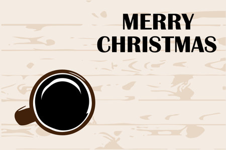 Merry Christmas and Happy New Year Lettering design. Greeting card, banner and posterのイラスト素材