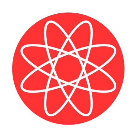 Atom icon illustrator vector. Simple atom symbol. Medical toolのイラスト素材
