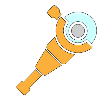 Simple illustration of electric angle grinder icon for web design isolated on white backgroundのイラスト素材