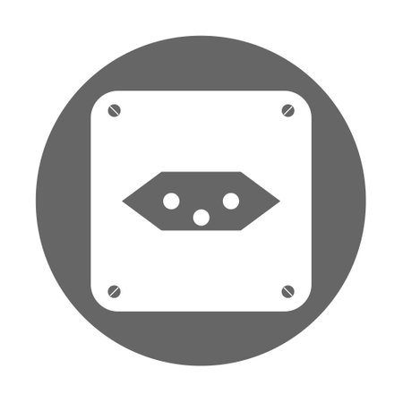 Simple illustration of socket plug icon isolated on background. Flat style