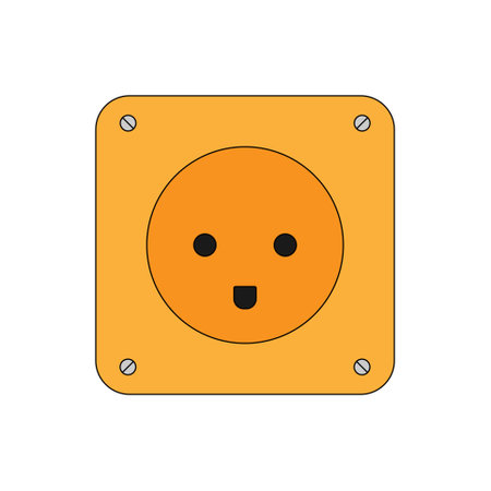Simple illustration of socket plug icon isolated on background. Flat style