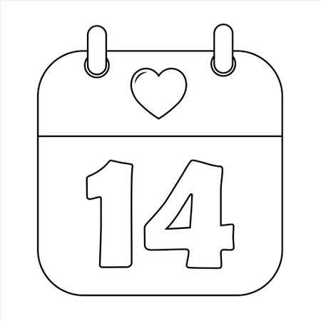 Simple illustration of heart icon for St. Valentines Day. Flat designのイラスト素材
