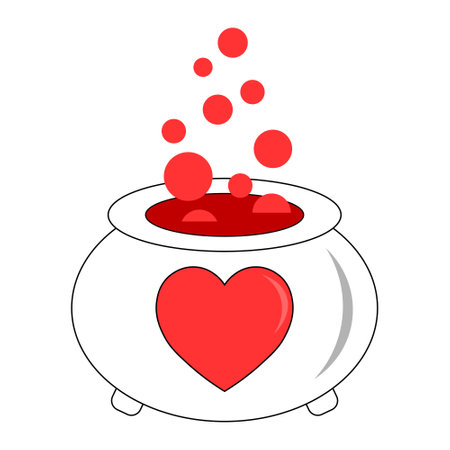 Simple illustration of heart icon for St. Valentines Day. Flat designのイラスト素材