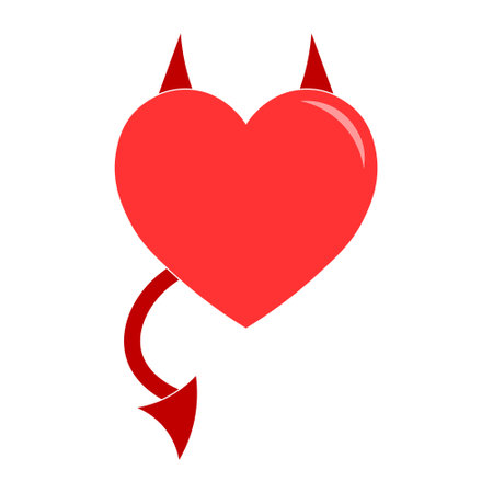 Simple illustration of heart icon for St. Valentines Day. Flat designのイラスト素材