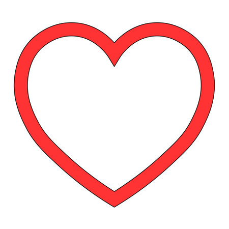 Simple illustration of heart icon for St. Valentines Day. Flat designのイラスト素材