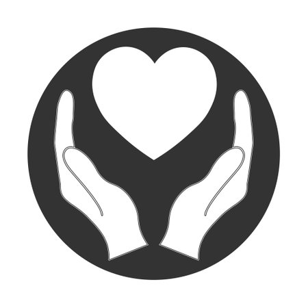 Simple illustration of heart icon for St. Valentines Day. Flat designのイラスト素材