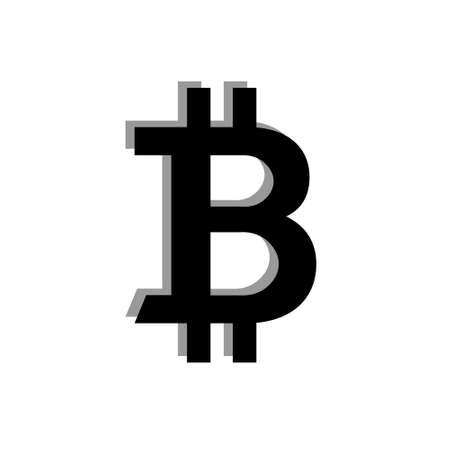 Simple illustration of bitcoin coin Concept of internet cryptocurrency. Flat styleのイラスト素材