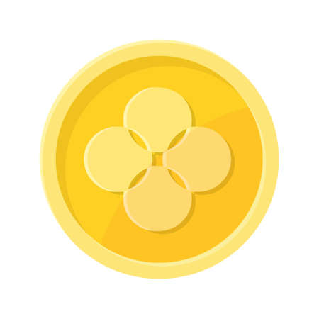 Simple illustration of OKB, OKEX coin Concept of internet cryptocurrency. Flat styleのイラスト素材