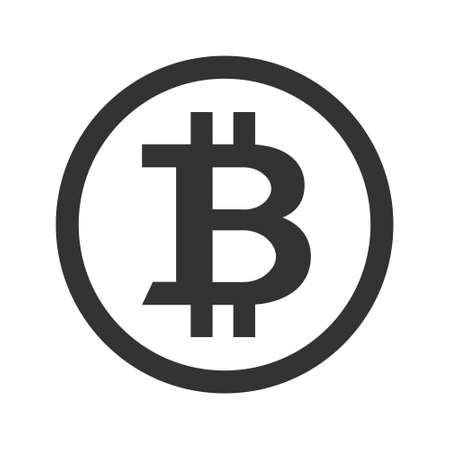 Simple illustration of bitcoin coin Concept of internet cryptocurrency. Flat styleのイラスト素材