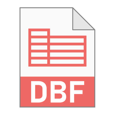 Modern flat design of DBF file icon for web. Simple styleのイラスト素材