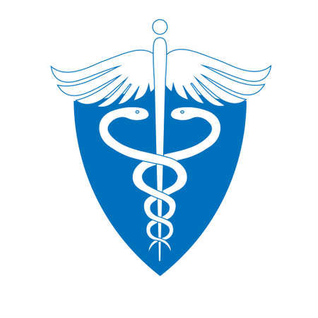 Immune system, medical shield icon in trendy flat style design. Medical toolのイラスト素材