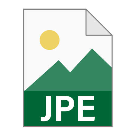 Modern flat design of JPE file icon for web. Simple styleのイラスト素材