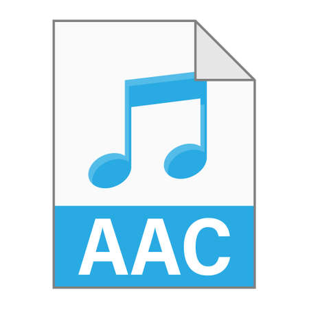 Modern flat design of AAC file icon for web. Simple styleのイラスト素材