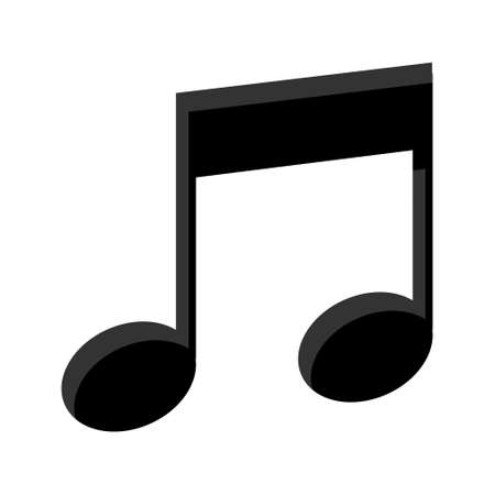 Modern design musical note flat icon for radio apps and website. Simple styleのイラスト素材