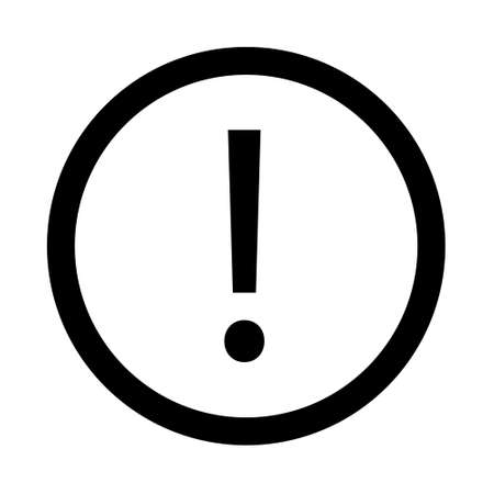 Shopping attention or problem or exclamation simple isolated icon for apps and websites Concept of web shoppingのイラスト素材