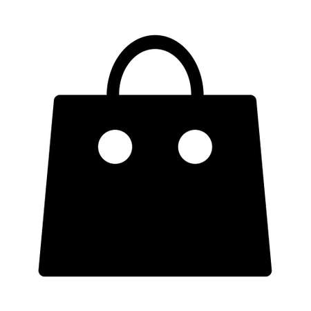 Shopping bag simple isolated icon for apps and websites Concept of web shoppingのイラスト素材