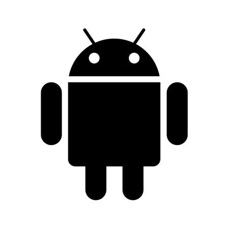 Modern flat design of toy or robot or APK file icon for web. Simple styleのイラスト素材