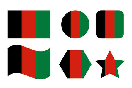 Afghanistan flag simple illustration for independence day or election. Simple icon for webのイラスト素材