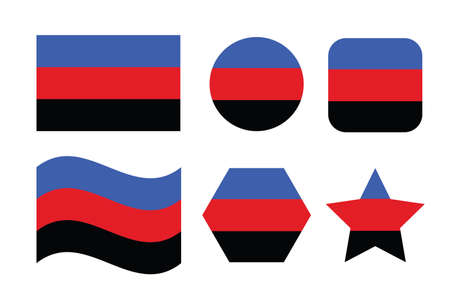 Polyamorous pride flag Sexual identity pride flag. Simple illustration for pride monthのイラスト素材