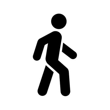 Walking man icon. People in motion active lifestyle sign. Flat illustrationのイラスト素材