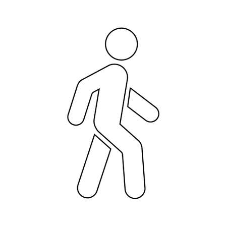 Walking man icon. People in motion active lifestyle sign. Flat illustrationのイラスト素材