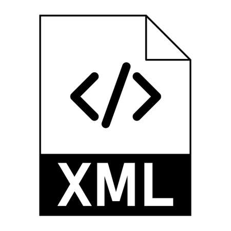 Modern flat design of XML file icon for web. Simple styleのイラスト素材