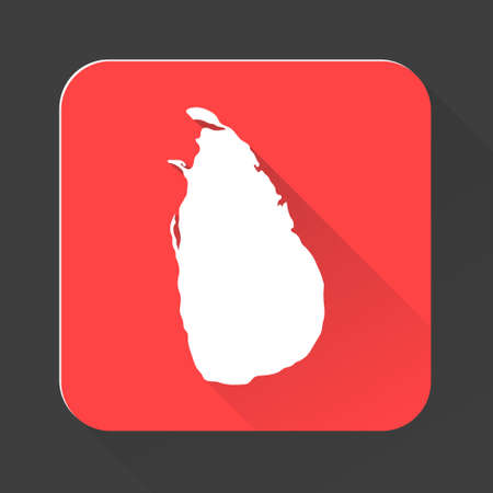 Highly detailed Sri Lanka map with borders isolated on background. Flat styleのイラスト素材