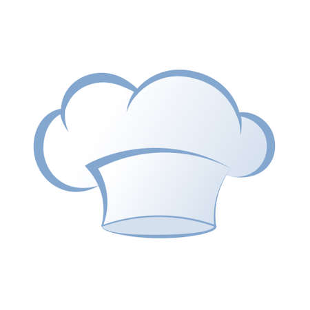 Classic white chef hat for web design. Fashion trendy man hatのイラスト素材