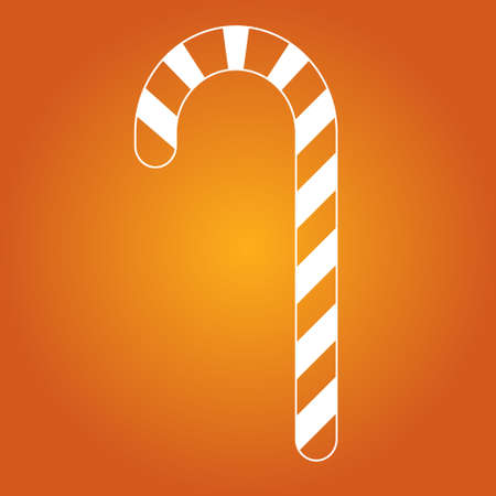 Simple illustration of sweet stick of candy for halloween day. Flat styleのイラスト素材