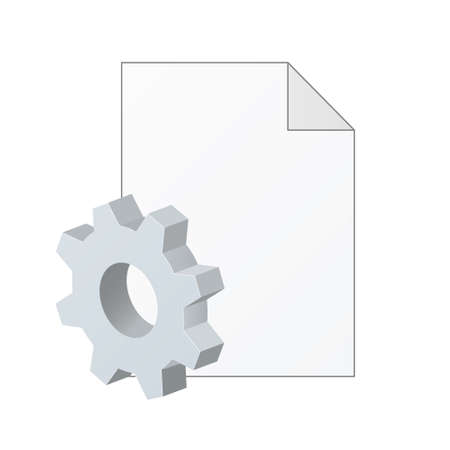 File computer document Settings icon isolated on white background. Color folderのイラスト素材