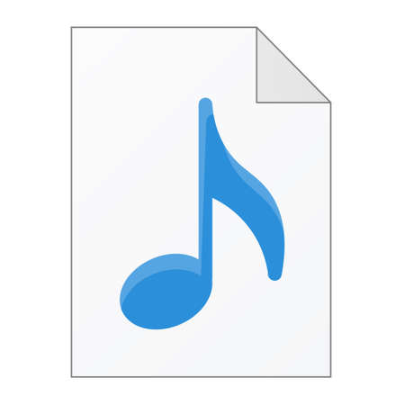 Modern flat design of music audio file icon for web. Simple styleのイラスト素材