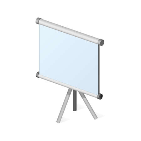 Volumetric projection screen or painting canvas icon for personal computer. Color iconのイラスト素材