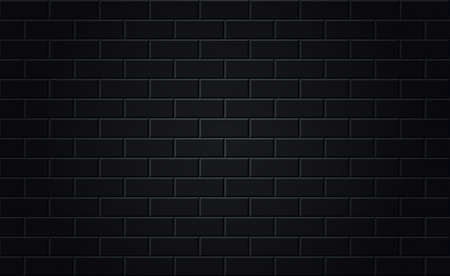 Black brickwall background for neon lights posters. Template for nightclubのイラスト素材