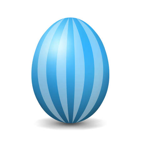 Blue chicken egg for easter Realistic and volumetric egg isolated on white backgroundのイラスト素材